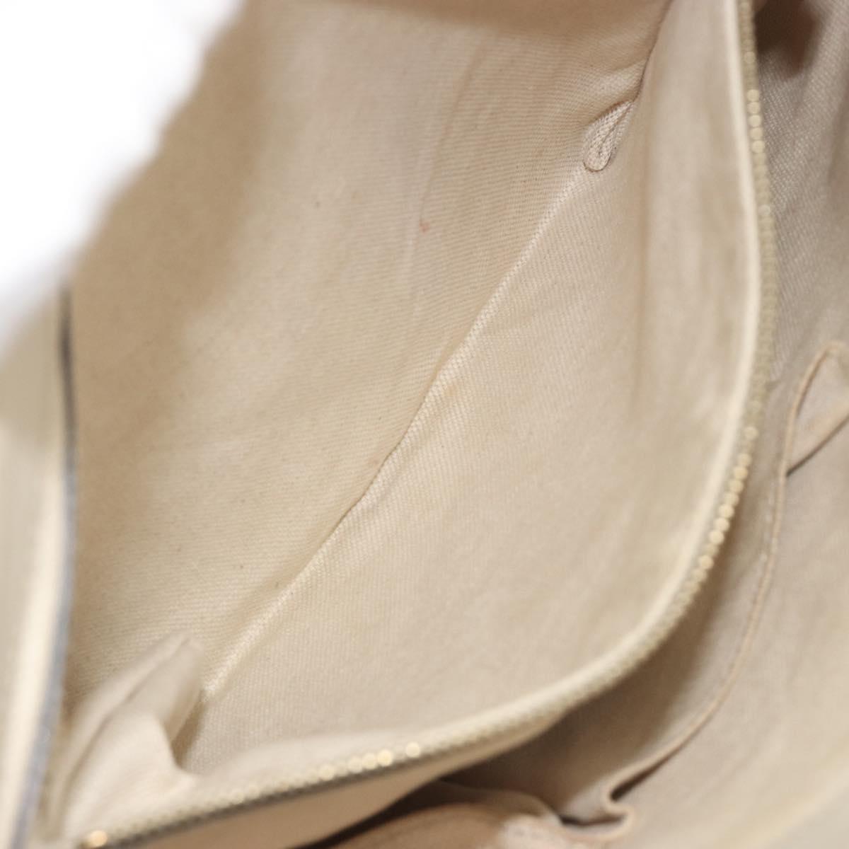 GUCCI GG Canvas Web Sherry Line Pretty Bag Beige Gold 257065 Auth 193075V