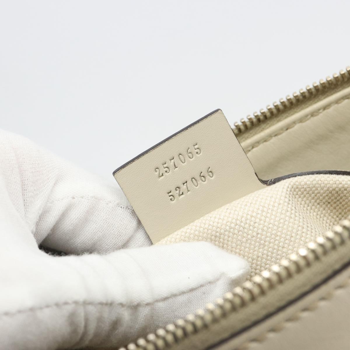 GUCCI GG Canvas Web Sherry Line Pretty Bag Beige Gold 257065 Auth 193075V