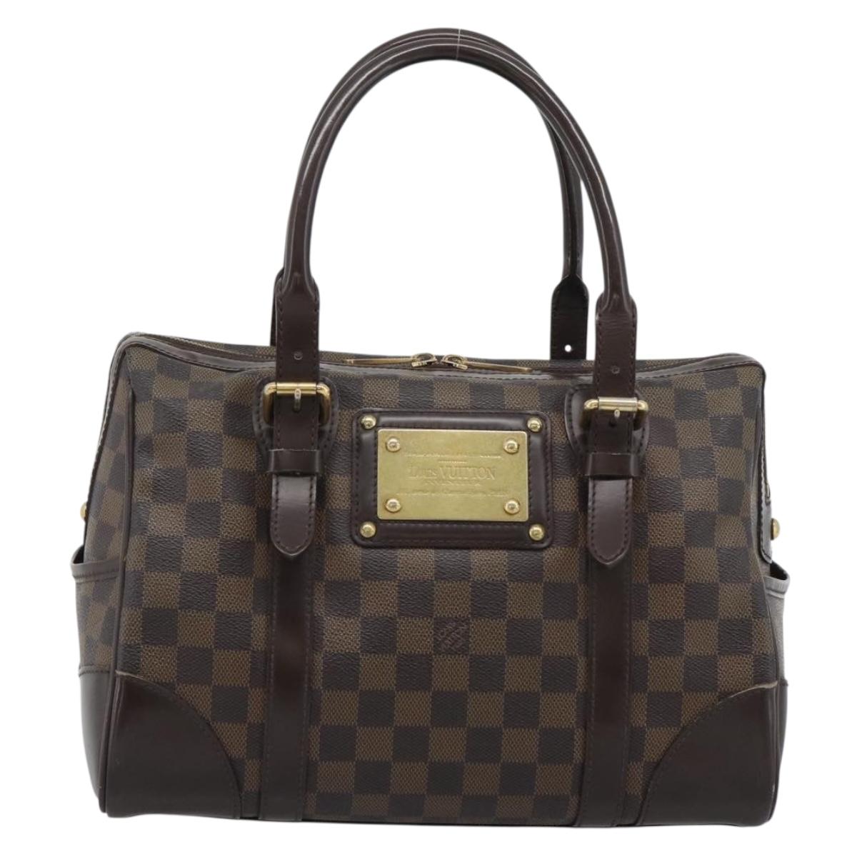 LOUIS VUITTON Damier Ebene Berkeley Hand Bag N52000 LV Auth 193081