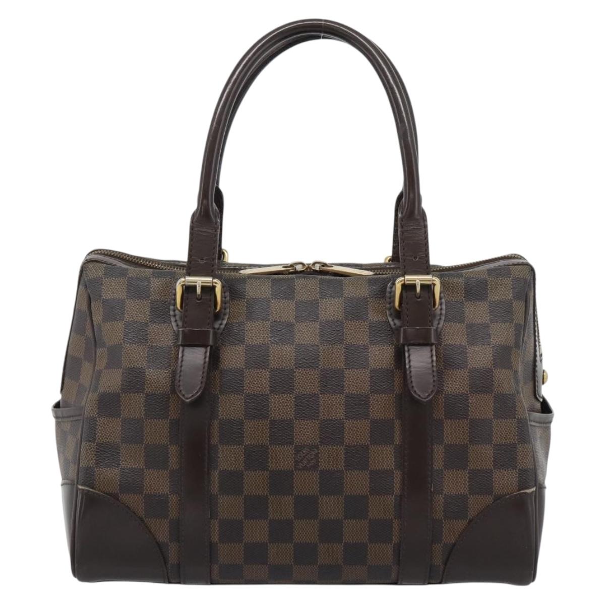 LOUIS VUITTON Damier Ebene Berkeley Hand Bag N52000 LV Auth 193081