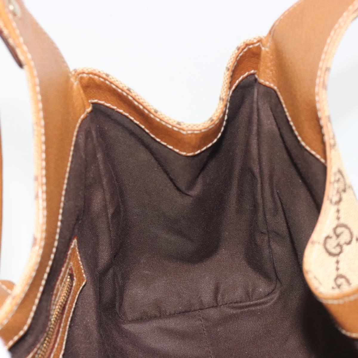 GUCCI GG Canvas Jackie Shoulder Bag Beige Gold 124407 Auth 193087V