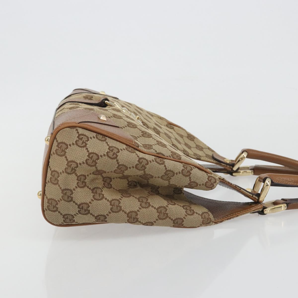 GUCCI GG Canvas Jackie Shoulder Bag Beige Gold 124407 Auth 193087V