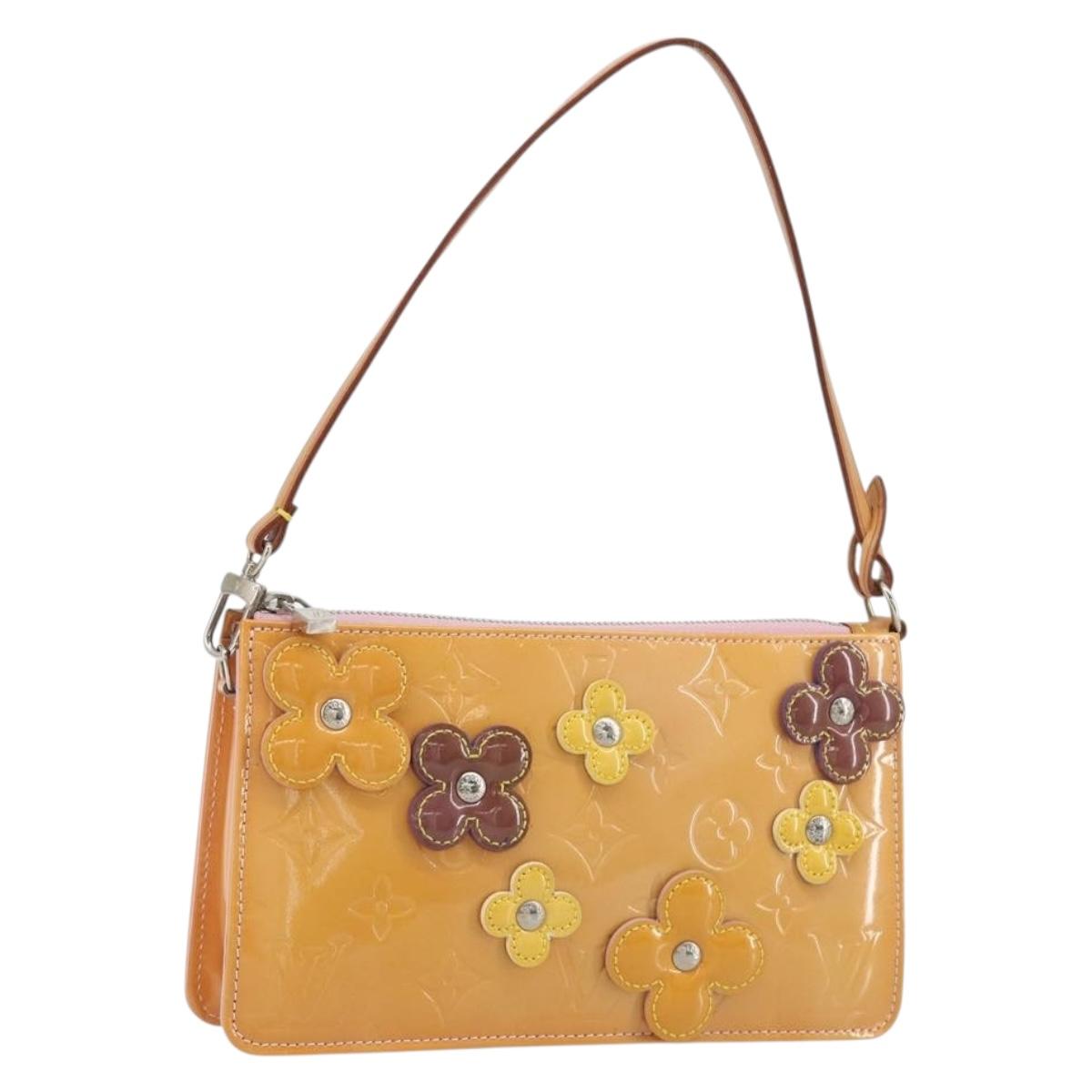 LOUIS VUITTON Monogram Vernis Flower Lexington Pouch Pink M92248 LV Auth 193097V