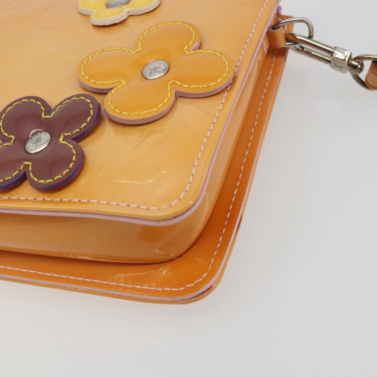 LOUIS VUITTON Monogram Vernis Flower Lexington Pouch Pink M92248 LV Auth 193097V