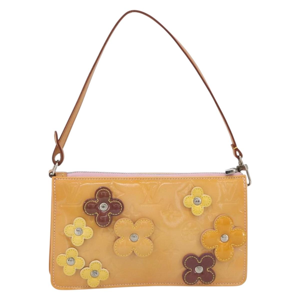 LOUIS VUITTON Monogram Vernis Flower Lexington Pouch Pink M92248 LV Auth 193097V