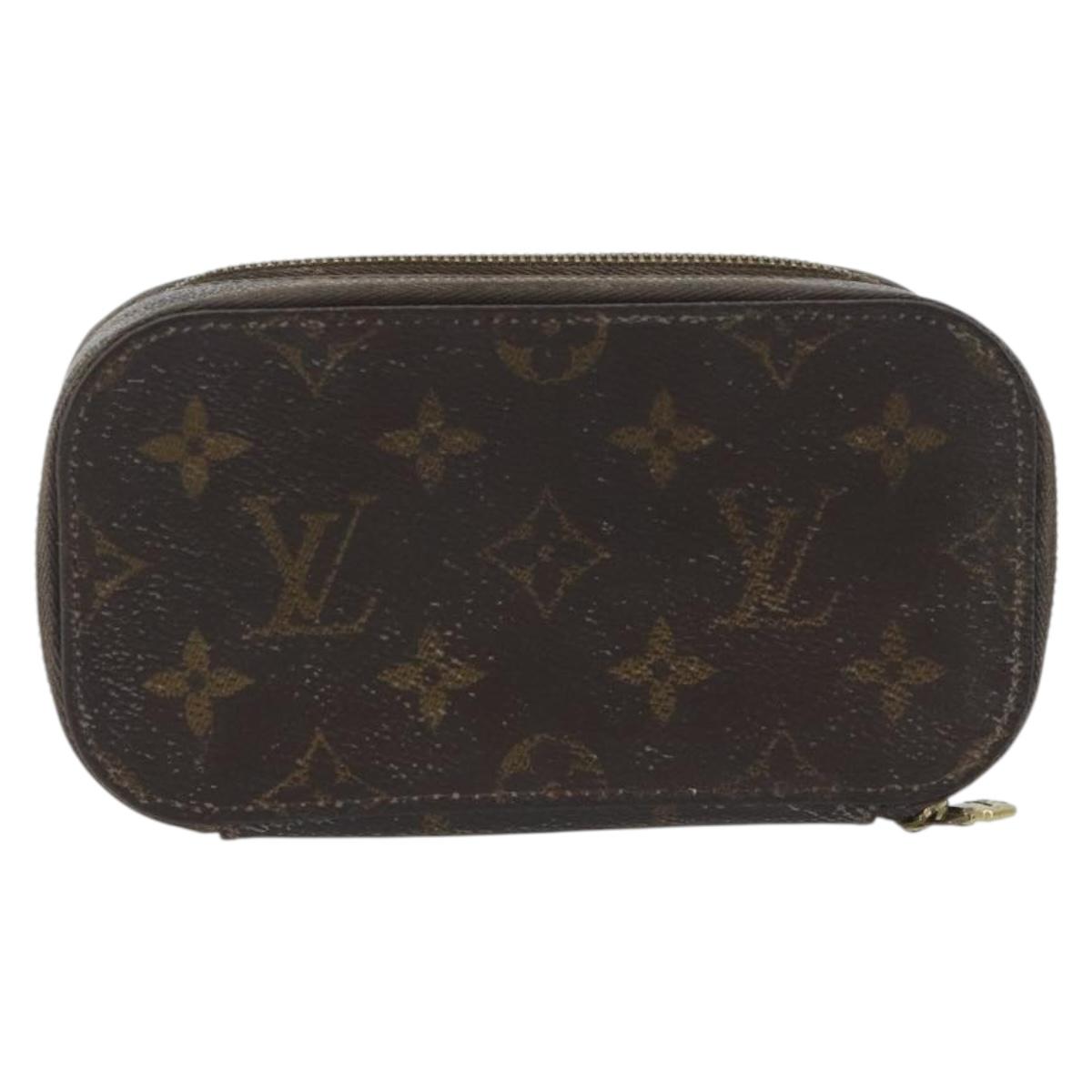 LOUIS VUITTON Monogram Trousse Brush PM Cosmetic Pouch M47510 LV Auth 193098