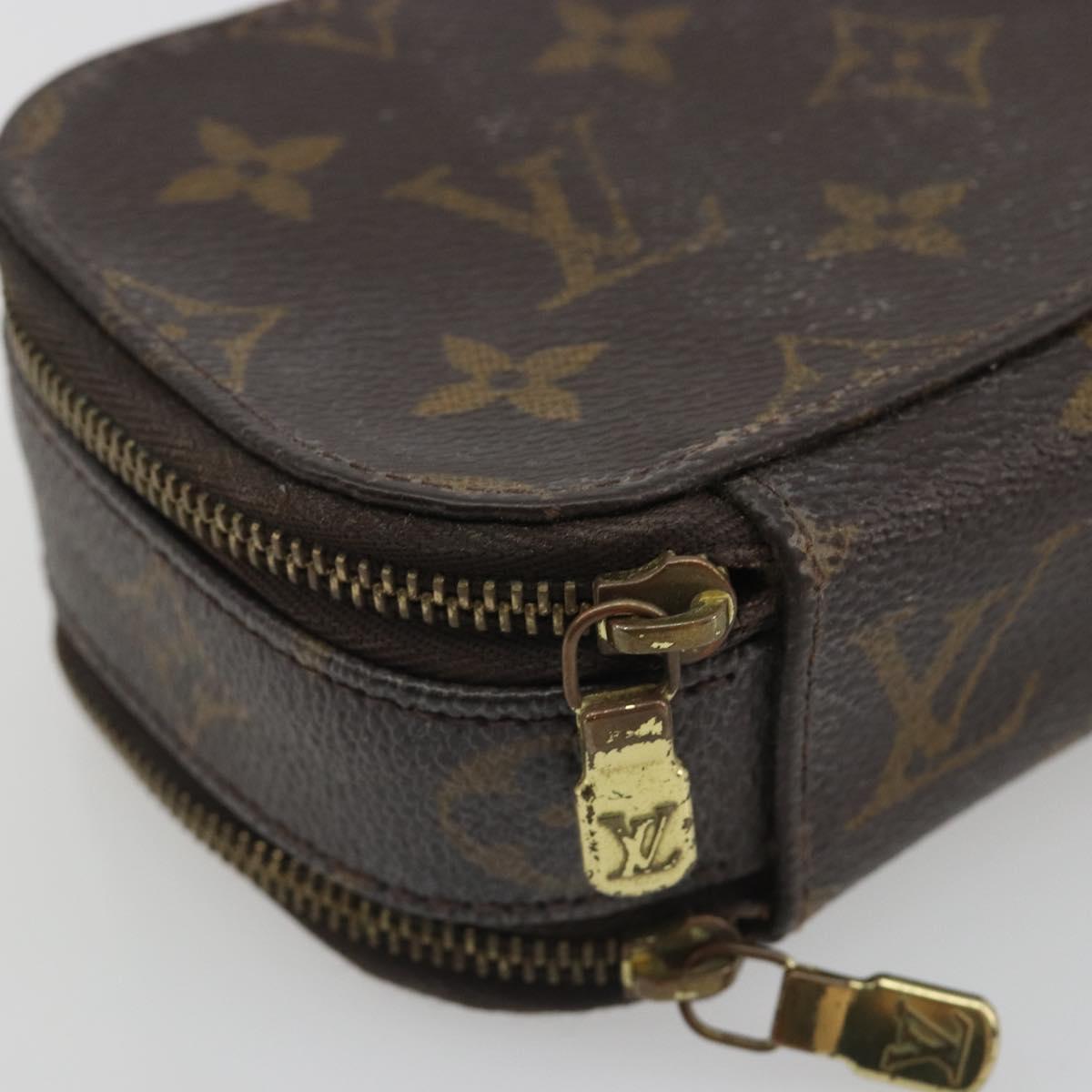 LOUIS VUITTON Monogram Trousse Brush PM Cosmetic Pouch M47510 LV Auth 193098