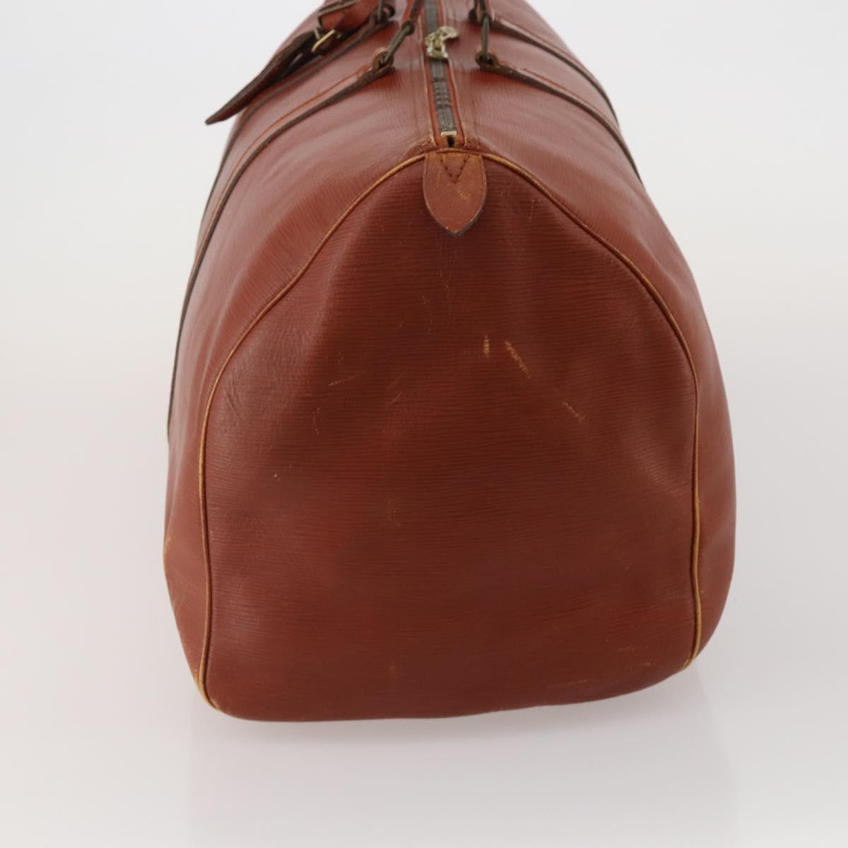 LOUIS VUITTON Epi Keepall 55 Boston Bag Vintage Brown M42958 LV Auth 193099
