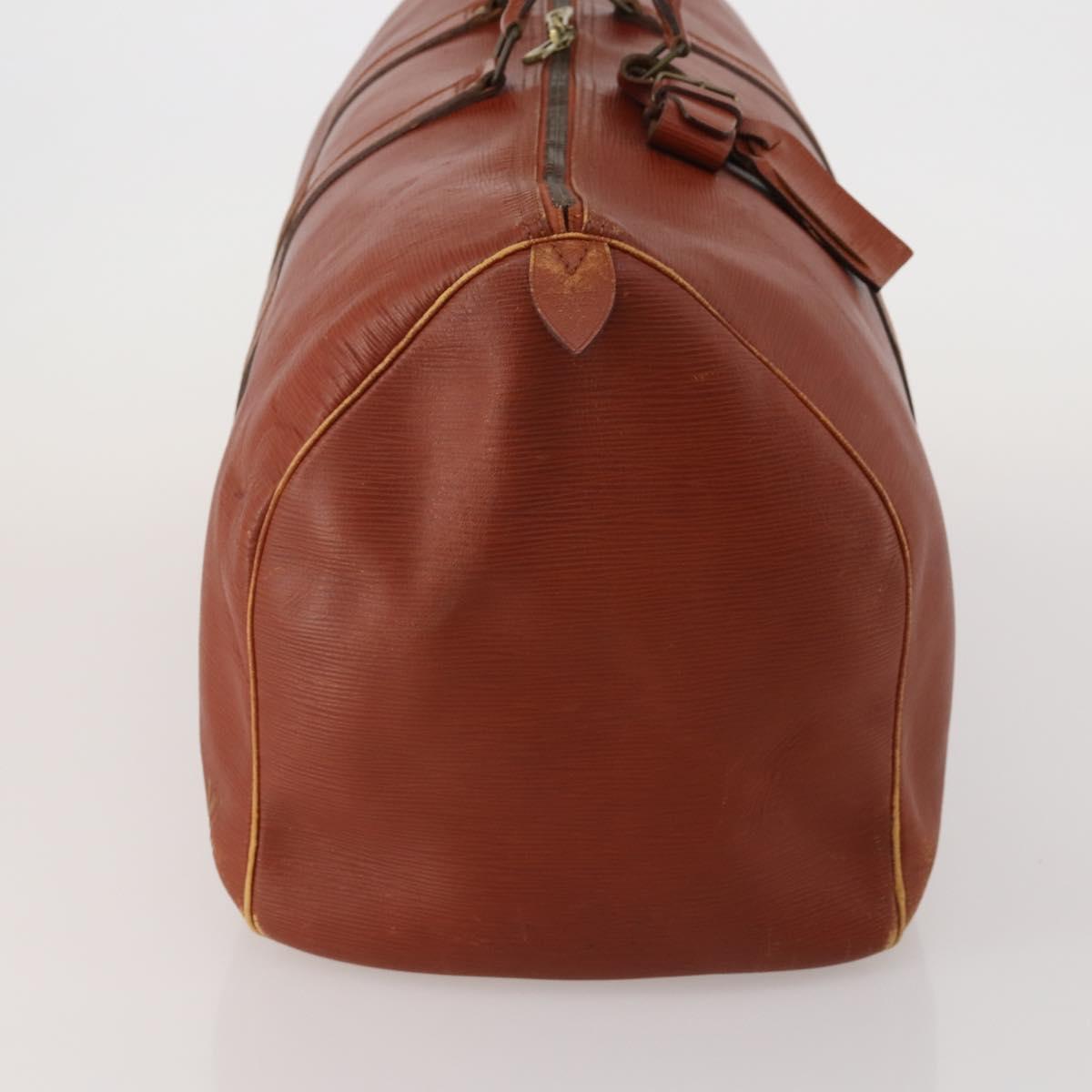 LOUIS VUITTON Epi Keepall 55 Boston Bag Vintage Brown M42958 LV Auth 193099
