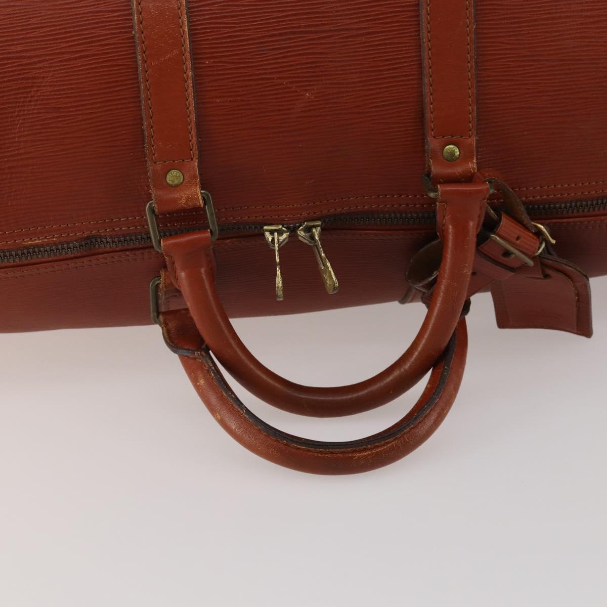 LOUIS VUITTON Epi Keepall 55 Boston Bag Vintage Brown M42958 LV Auth 193099