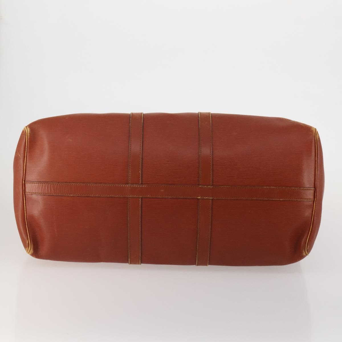 LOUIS VUITTON Epi Keepall 55 Boston Bag Vintage Brown M42958 LV Auth 193099