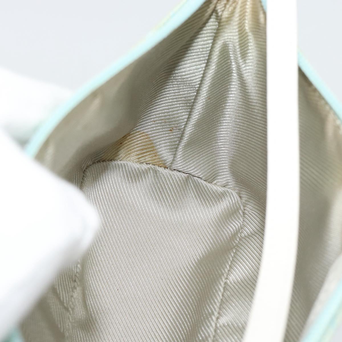 GUCCI GG Canvas Accessory Pouch Light Blue Gold 039 1103 2123 Auth 193100A