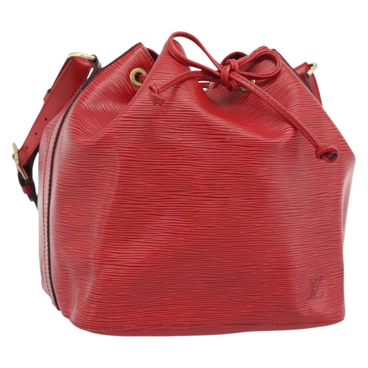 LOUIS VUITTON Epi Petit Noe Shoulder Bag Red M44107 LV Auth 193106V