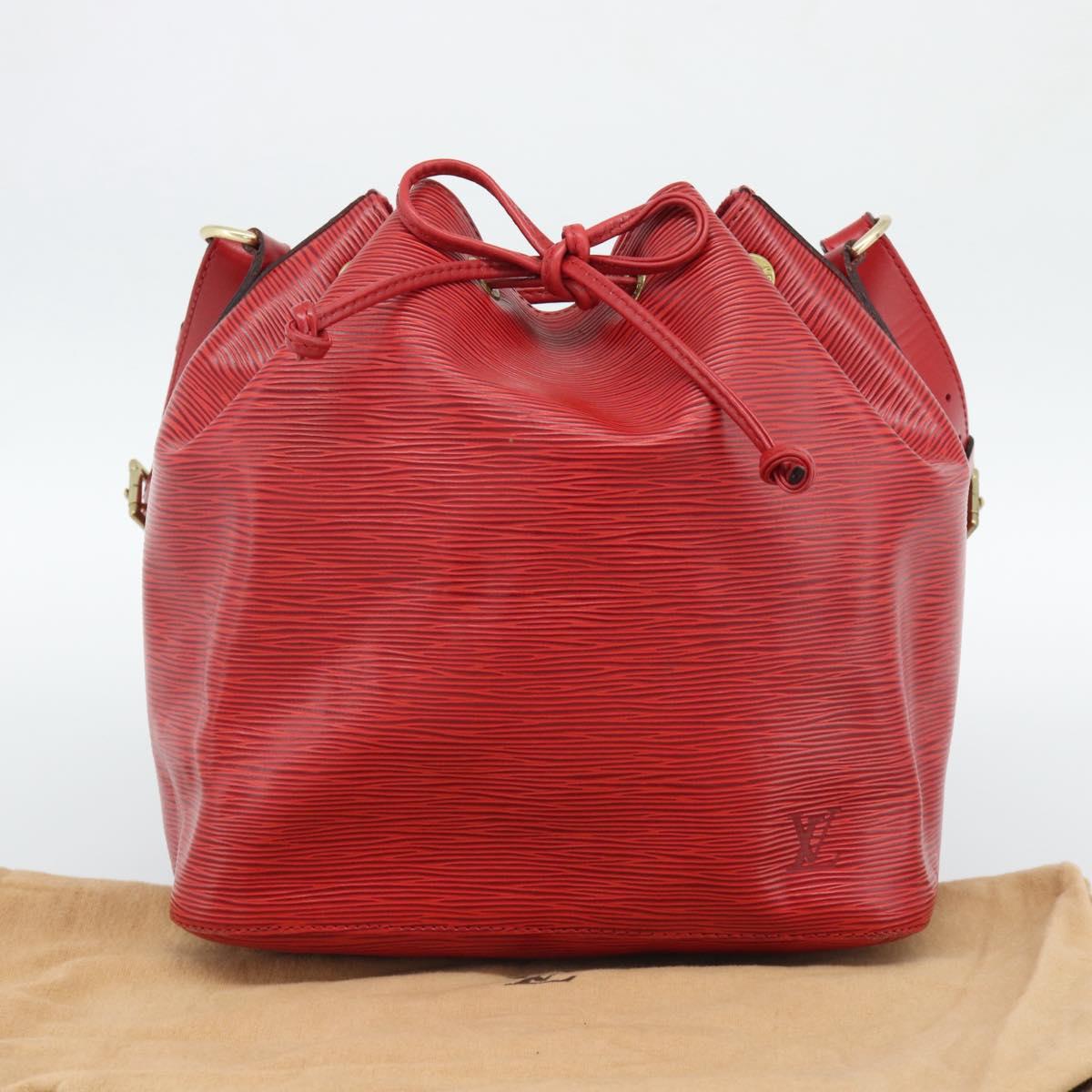 LOUIS VUITTON Epi Petit Noe Shoulder Bag Red M44107 LV Auth 193106V