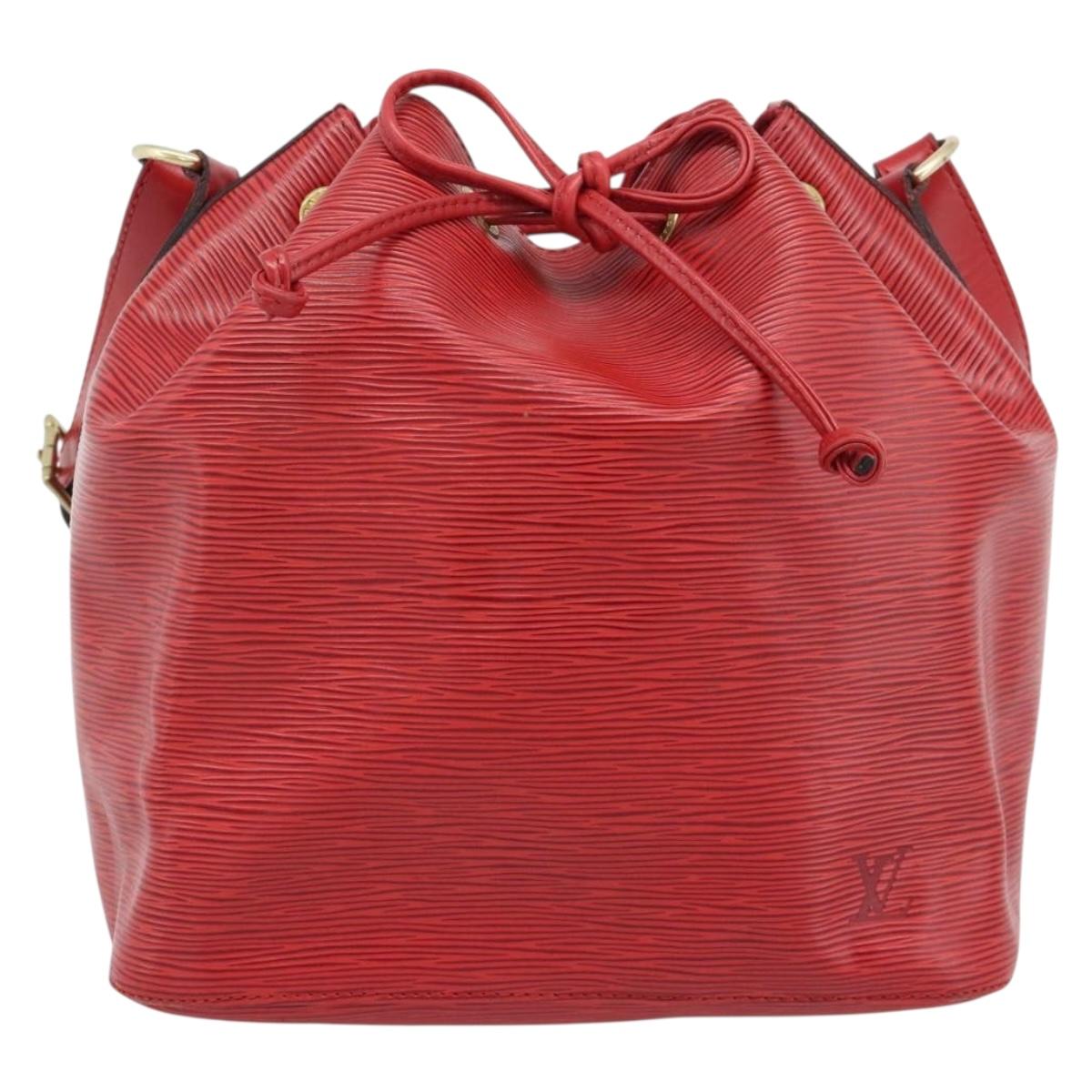LOUIS VUITTON Epi Petit Noe Shoulder Bag Red M44107 LV Auth 193106V