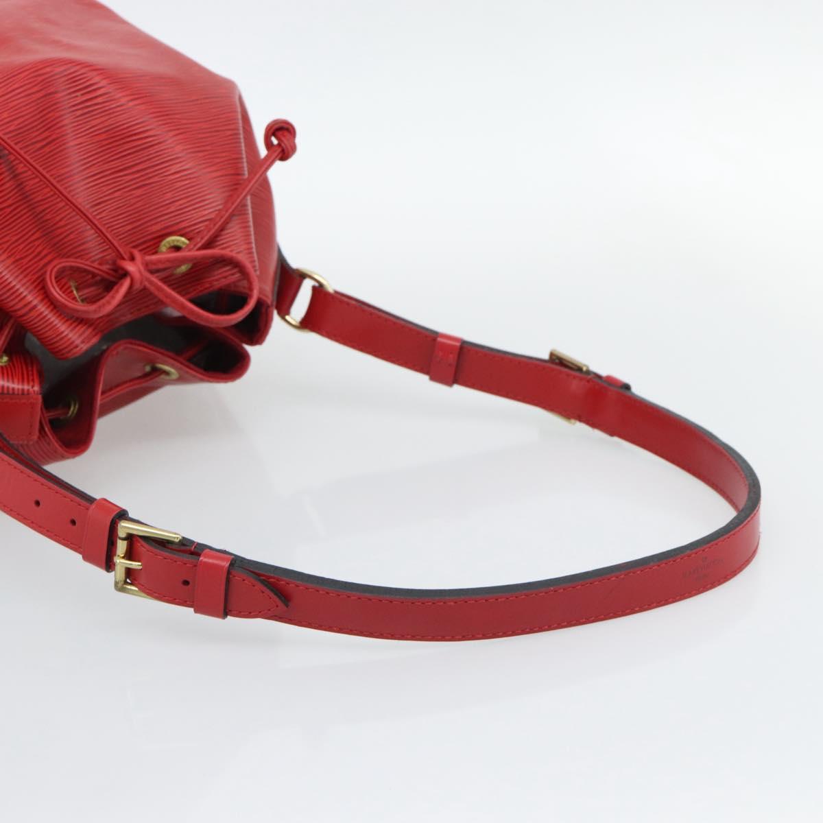 LOUIS VUITTON Epi Petit Noe Shoulder Bag Red M44107 LV Auth 193106V