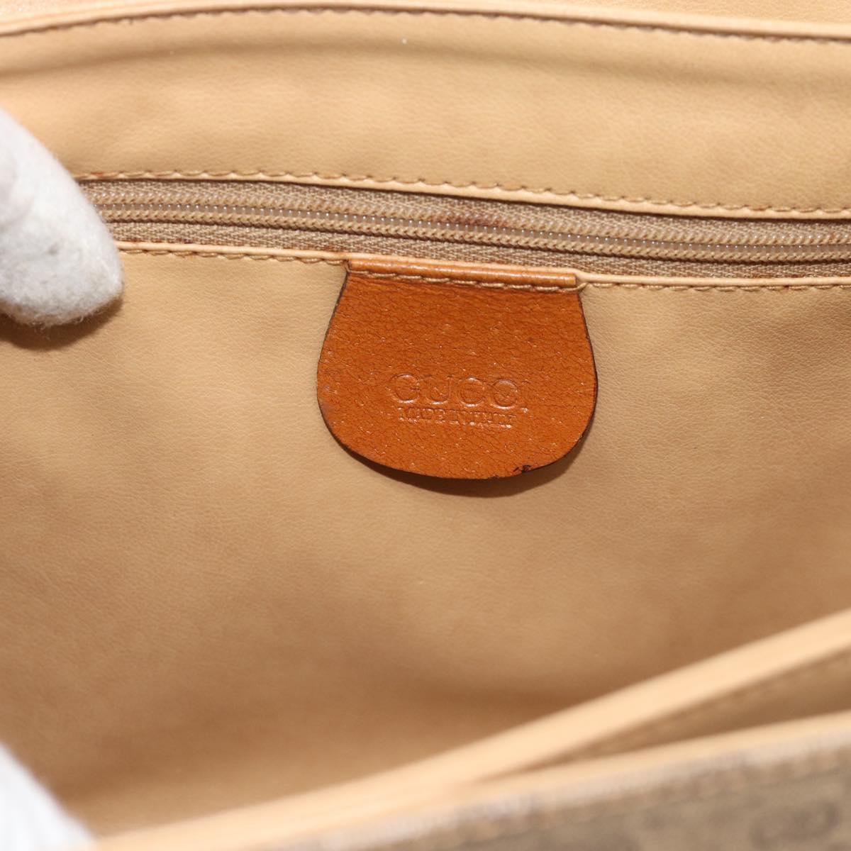 GUCCI Micro GG Supreme Shoulder Bag PVC Beige Gold 001 115 6165 8031 Auth 193113