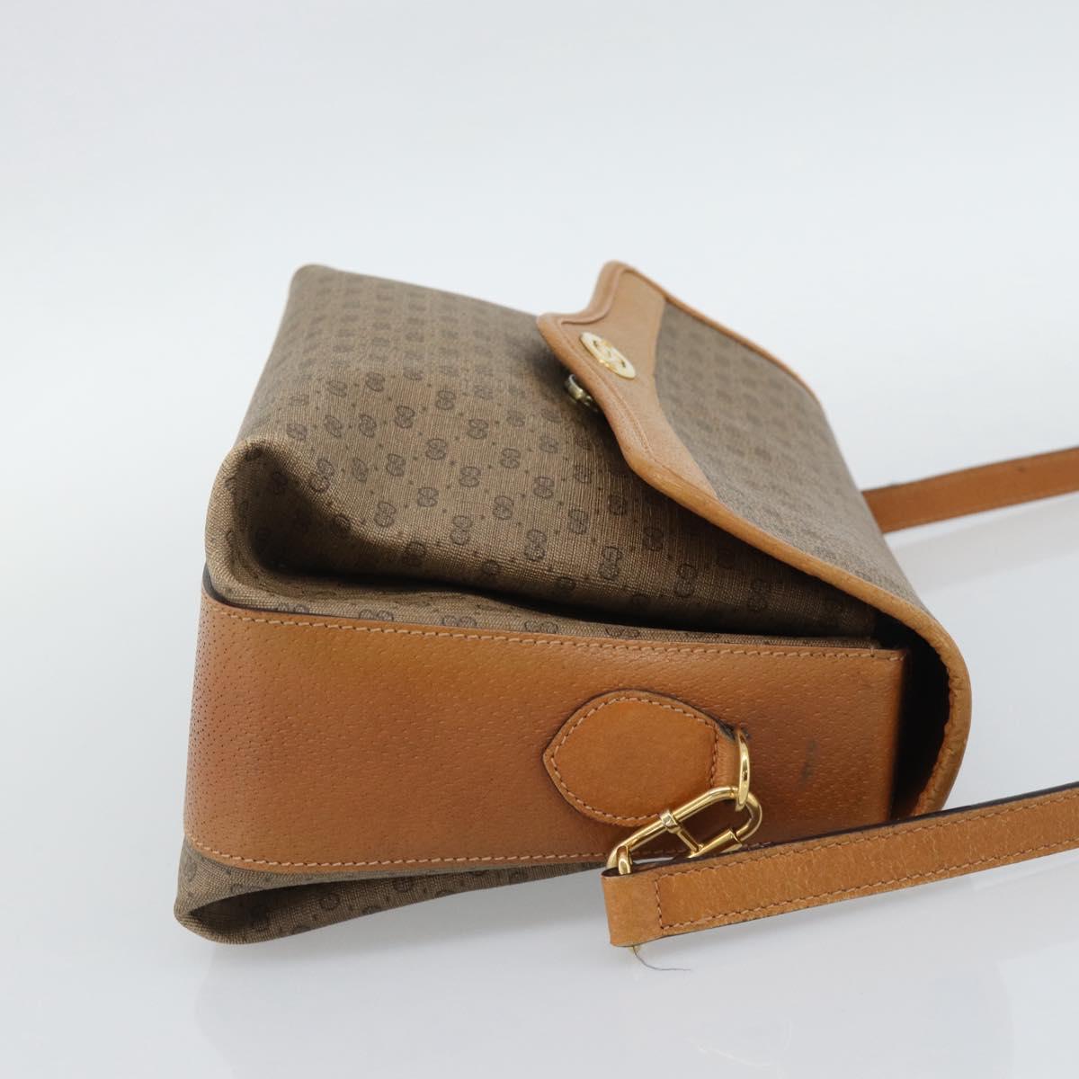 GUCCI Micro GG Supreme Shoulder Bag PVC Beige Gold 001 115 6165 8031 Auth 193113