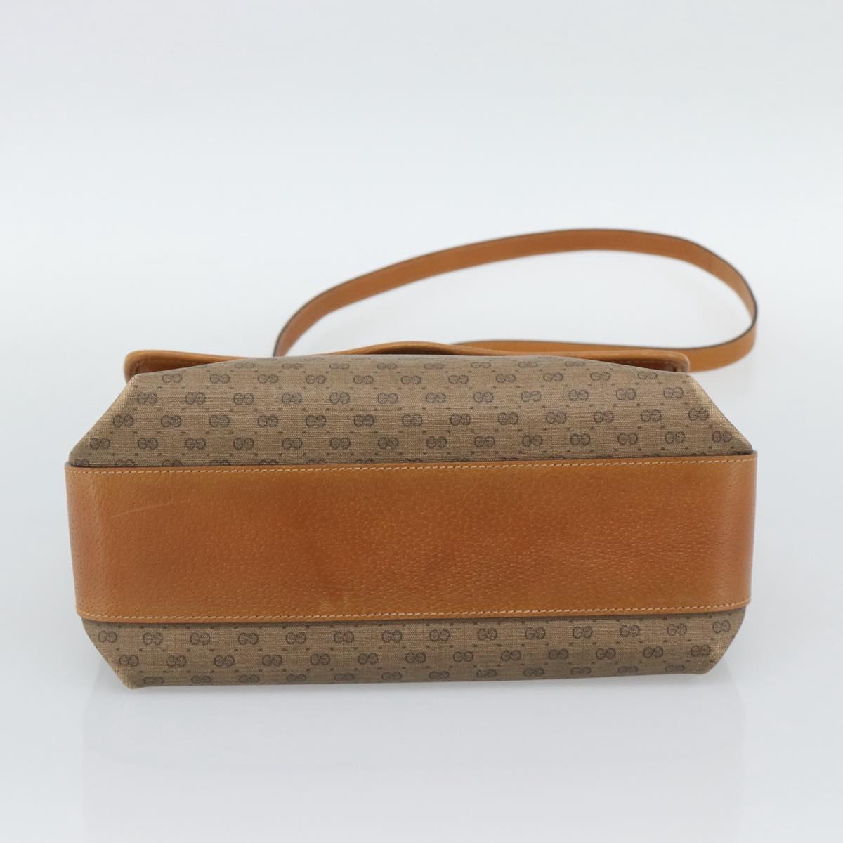 GUCCI Micro GG Supreme Shoulder Bag PVC Beige Gold 001 115 6165 8031 Auth 193113