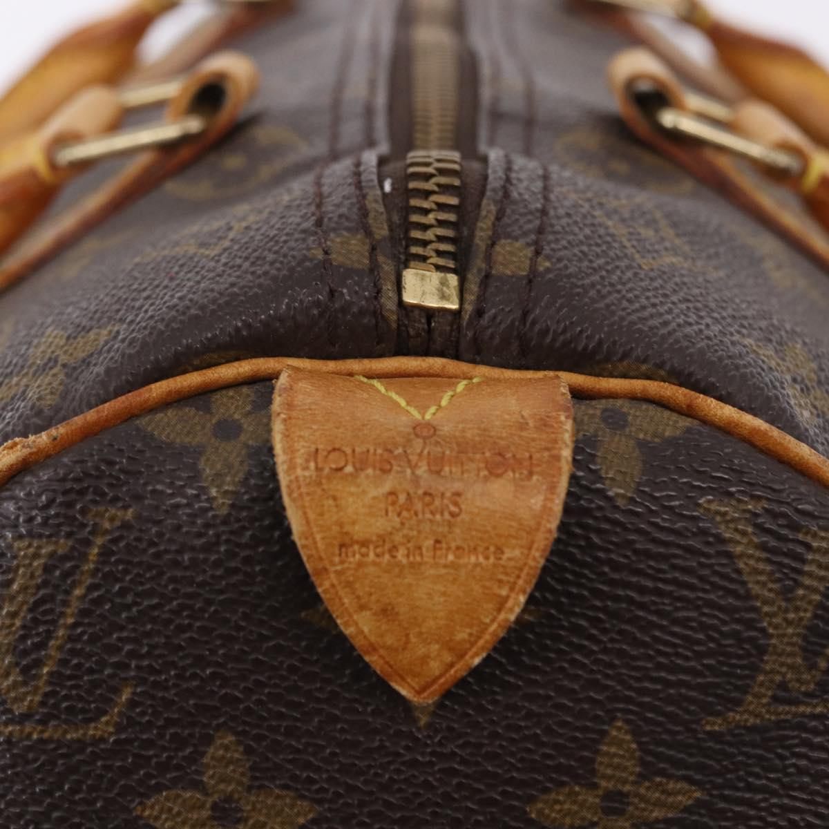 LOUIS VUITTON Monogram Speedy 30 Hand Bag M41526 LV Auth 193118