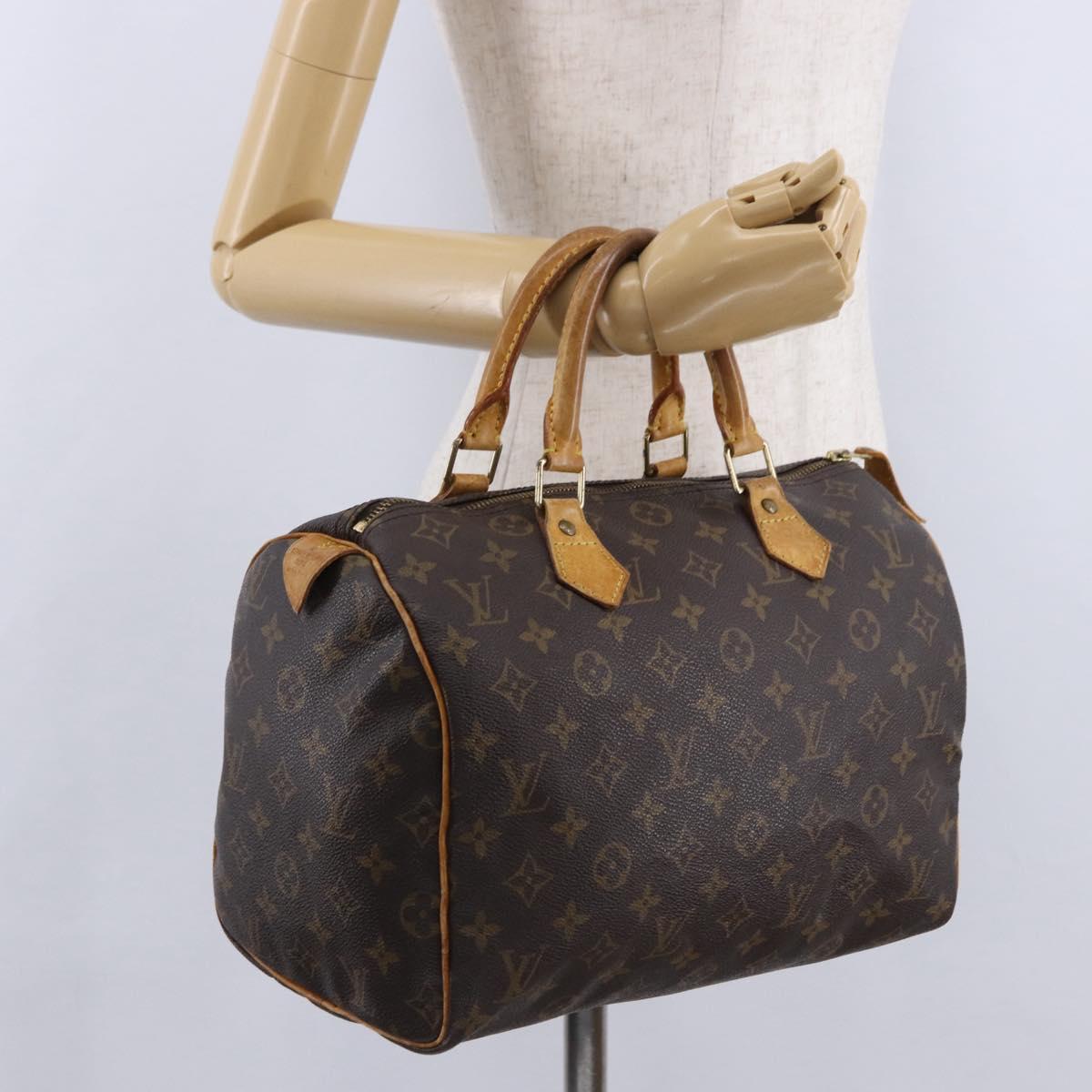 LOUIS VUITTON Monogram Speedy 30 Hand Bag M41526 LV Auth 193118
