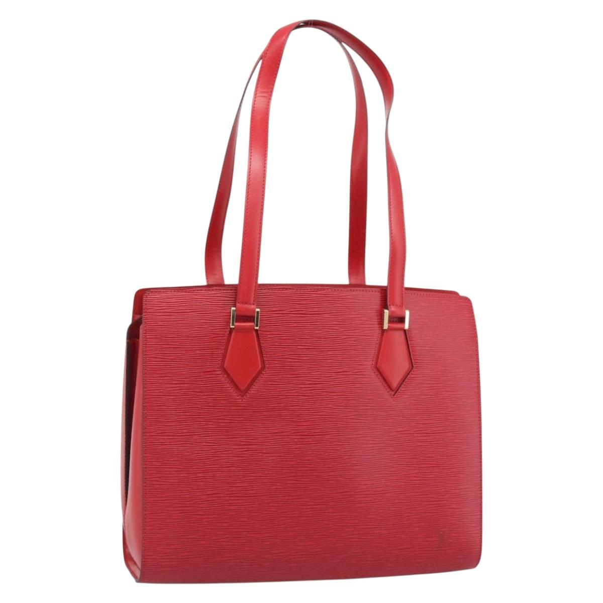 LOUIS VUITTON Epi Duplex Tote Bag Red M52427 LV Auth 193121V