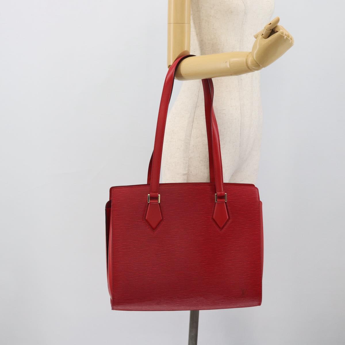 LOUIS VUITTON Epi Duplex Tote Bag Red M52427 LV Auth 193121V