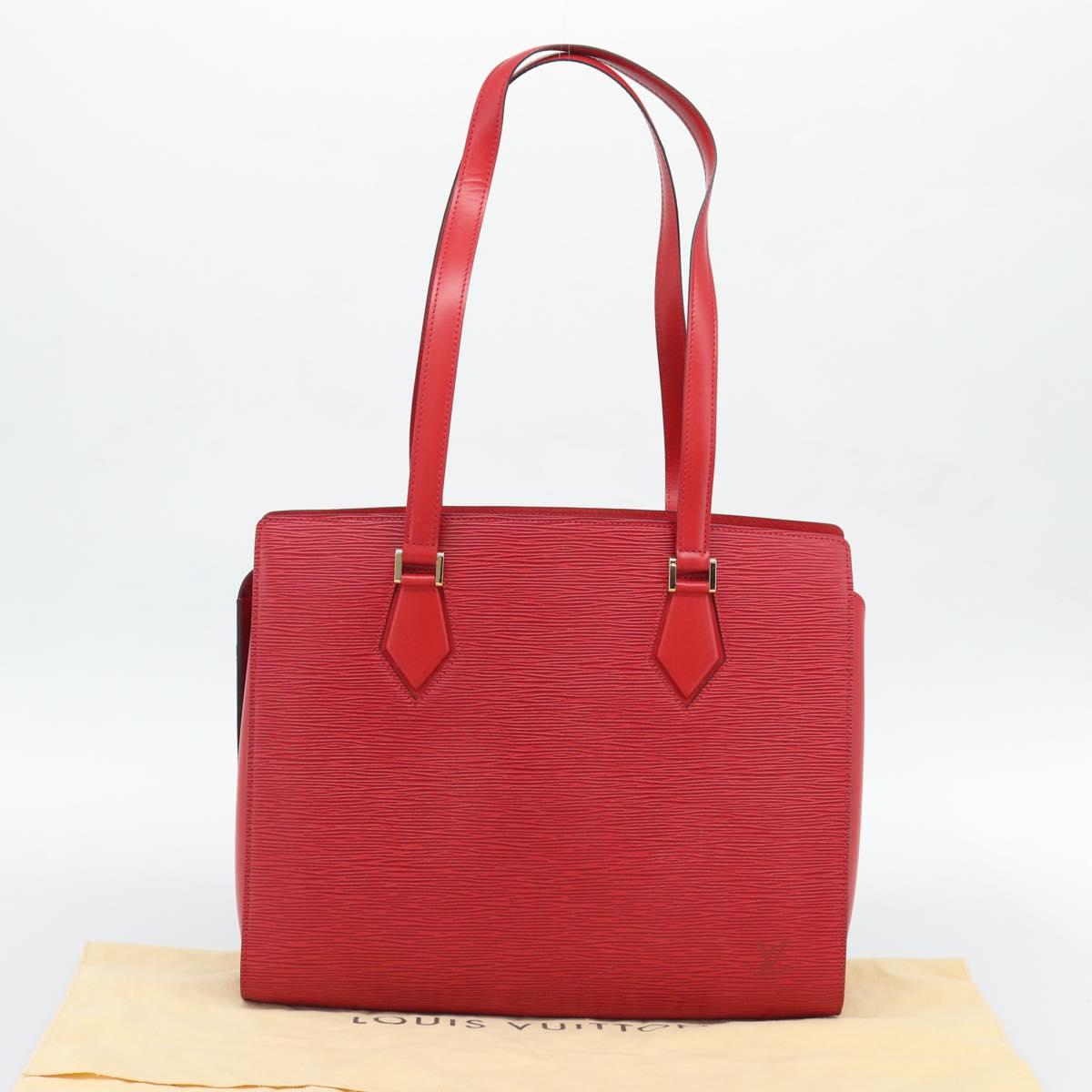 LOUIS VUITTON Epi Duplex Tote Bag Red M52427 LV Auth 193121V