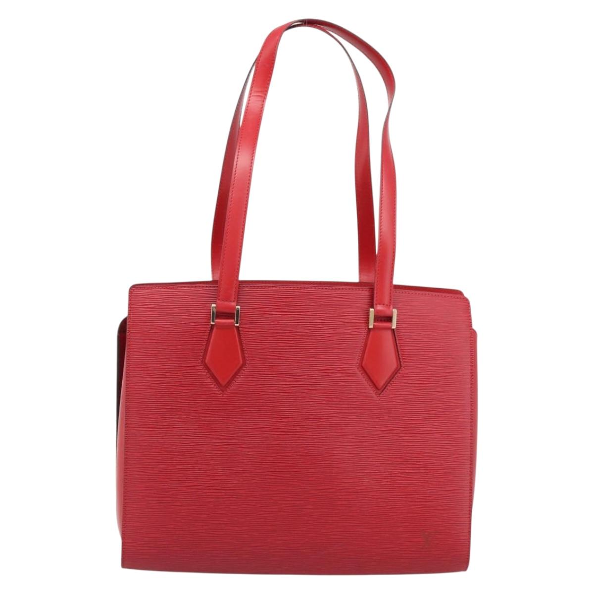 LOUIS VUITTON Epi Duplex Tote Bag Red M52427 LV Auth 193121V