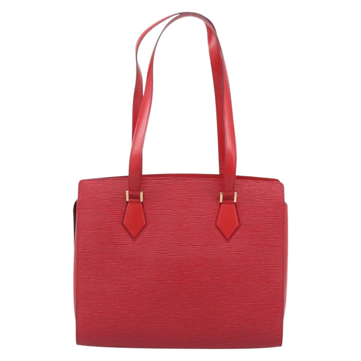 LOUIS VUITTON Epi Duplex Tote Bag Red M52427 LV Auth 193121V