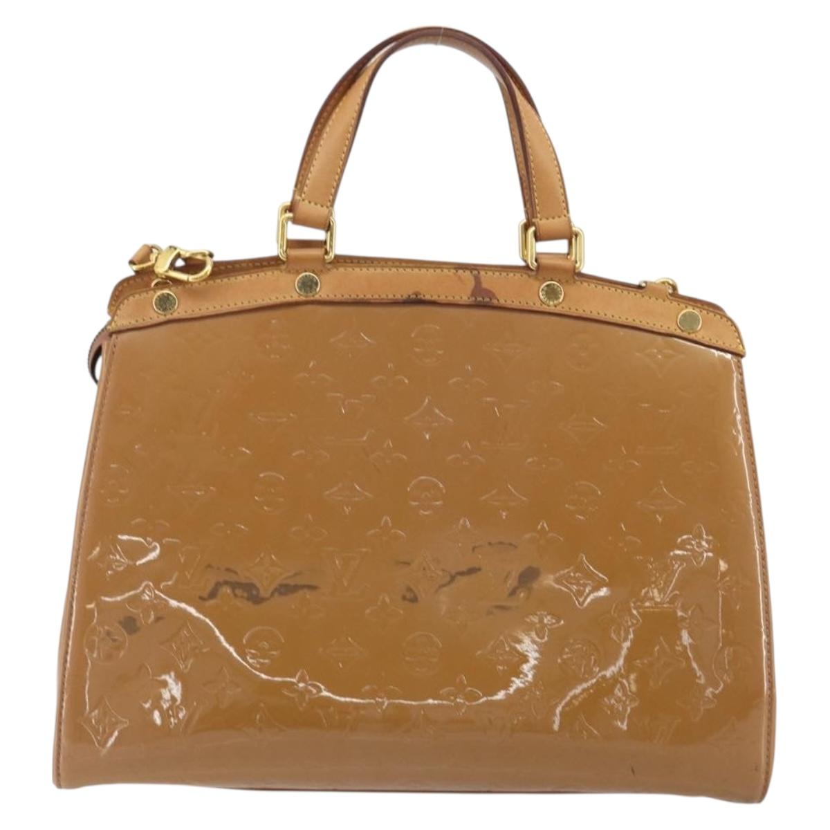 LOUIS VUITTON Monogram Vernis Blair MM Bag 2way Rose Velours M91588 Auth 193122