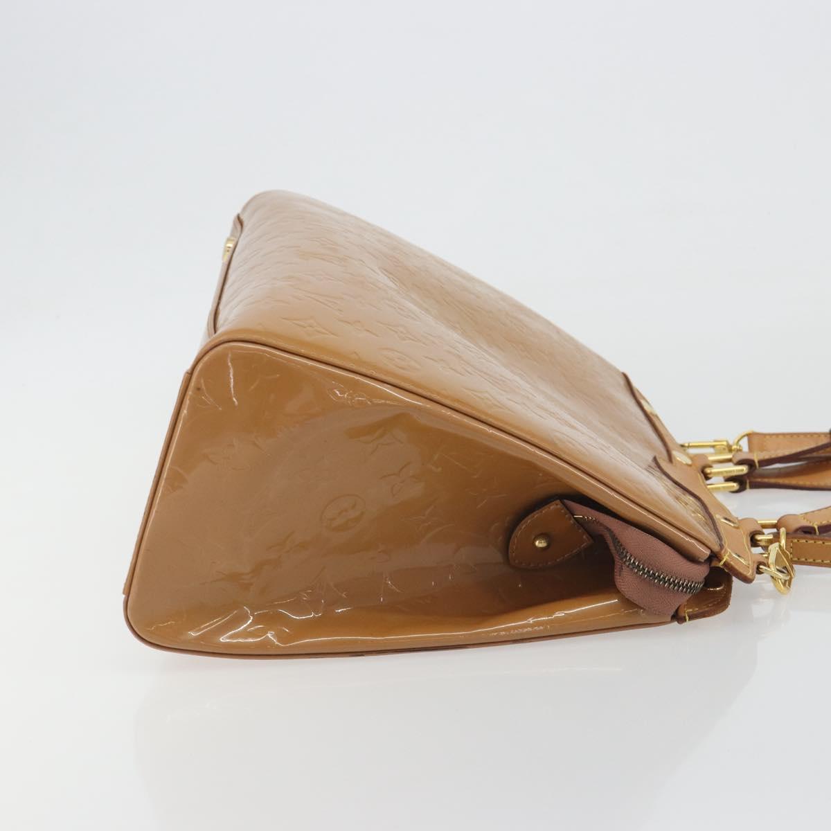 LOUIS VUITTON Monogram Vernis Blair MM Bag 2way Rose Velours M91588 Auth 193122
