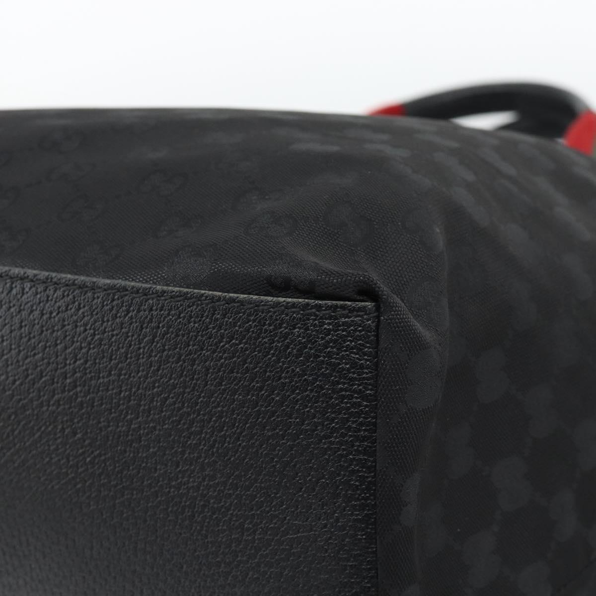GUCCI GG Canvas Web Sherry Line Tote Bag Nylon Black 131231 Auth 193124A
