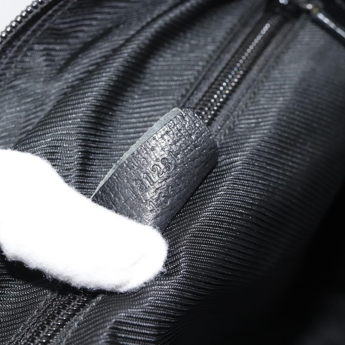 GUCCI GG Canvas Web Sherry Line Tote Bag Nylon Black 131231 Auth 193124A