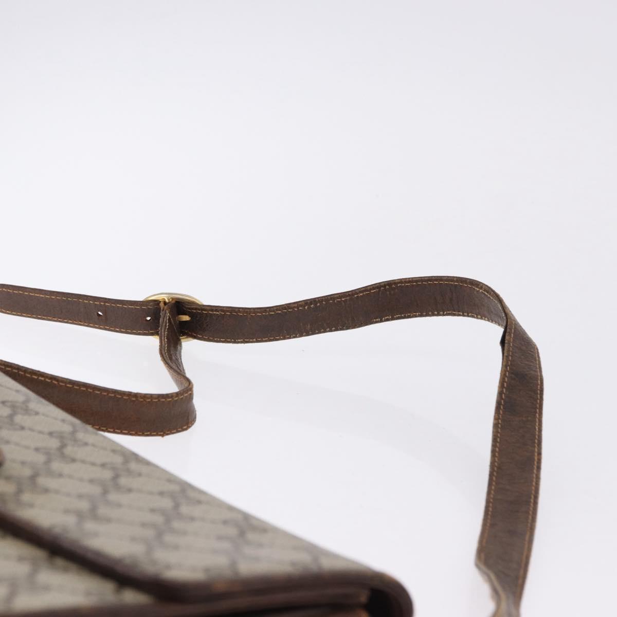 GUCCI GG Supreme Shoulder Bag PVC Beige Gold Auth 193131