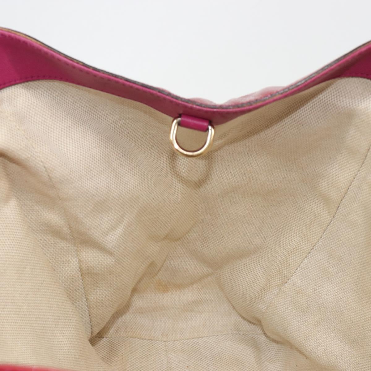 GUCCI Soho Hand Bag Patent leather Red Gold 282309 Auth 193134