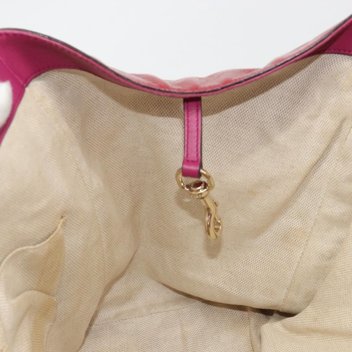 GUCCI Soho Hand Bag Patent leather Red Gold 282309 Auth 193134