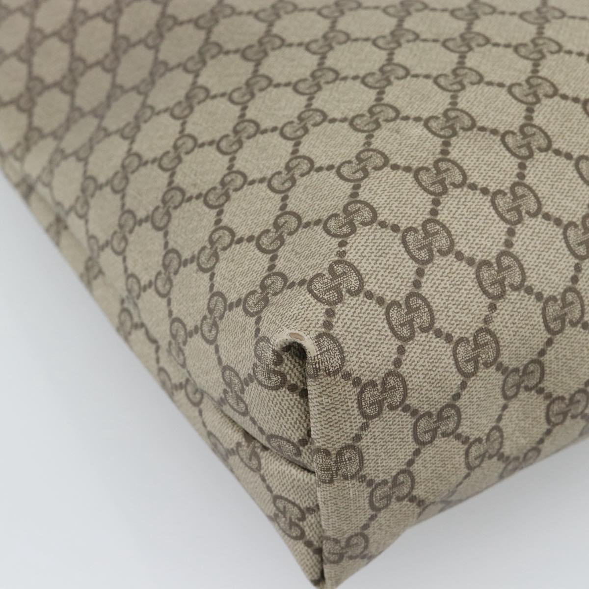 GUCCI GG Supreme Web Sherry Line Tote Bag PVC Beige 39 02 003 Auth 193140