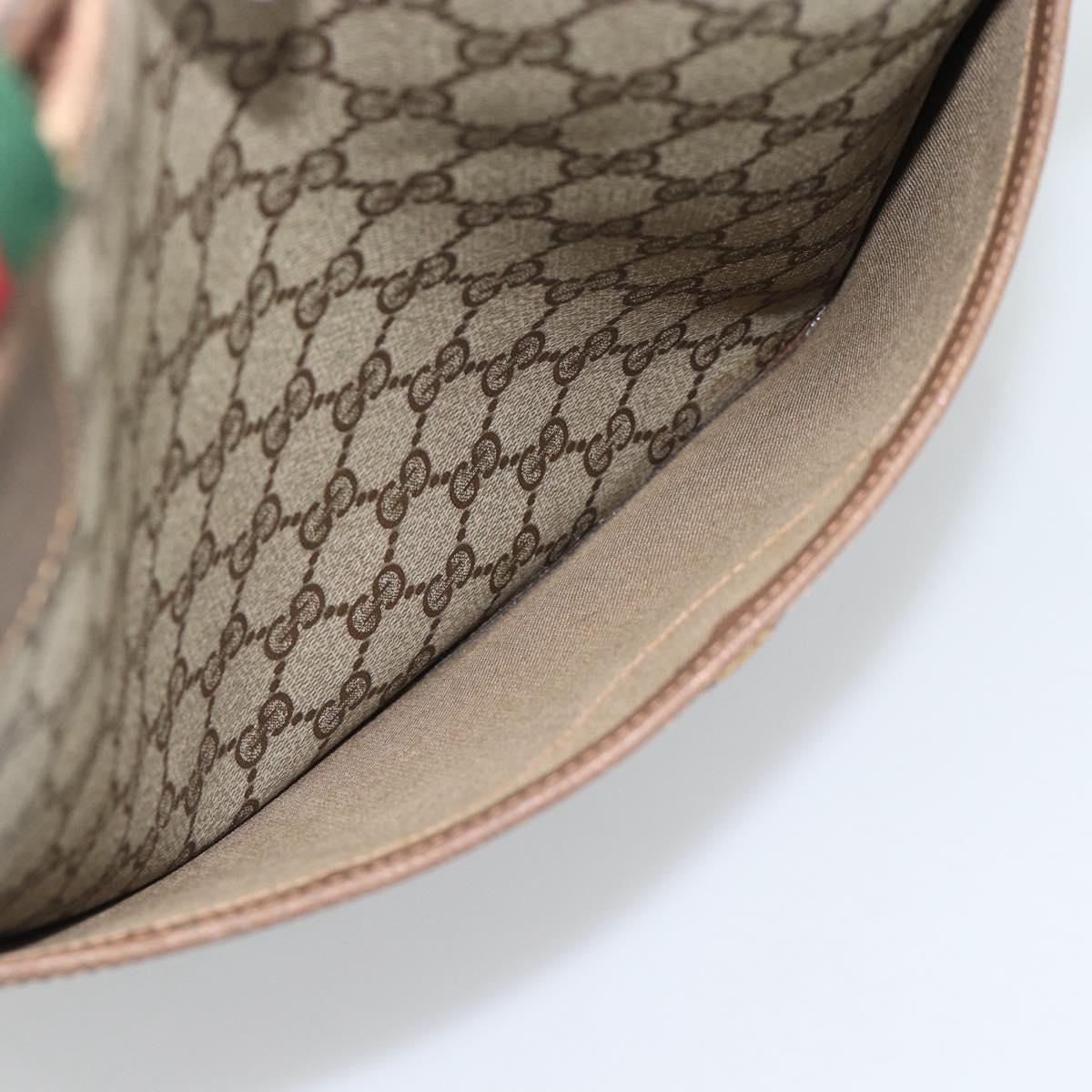 GUCCI GG Supreme Web Sherry Line Tote Bag PVC Beige 39 02 003 Auth 193140