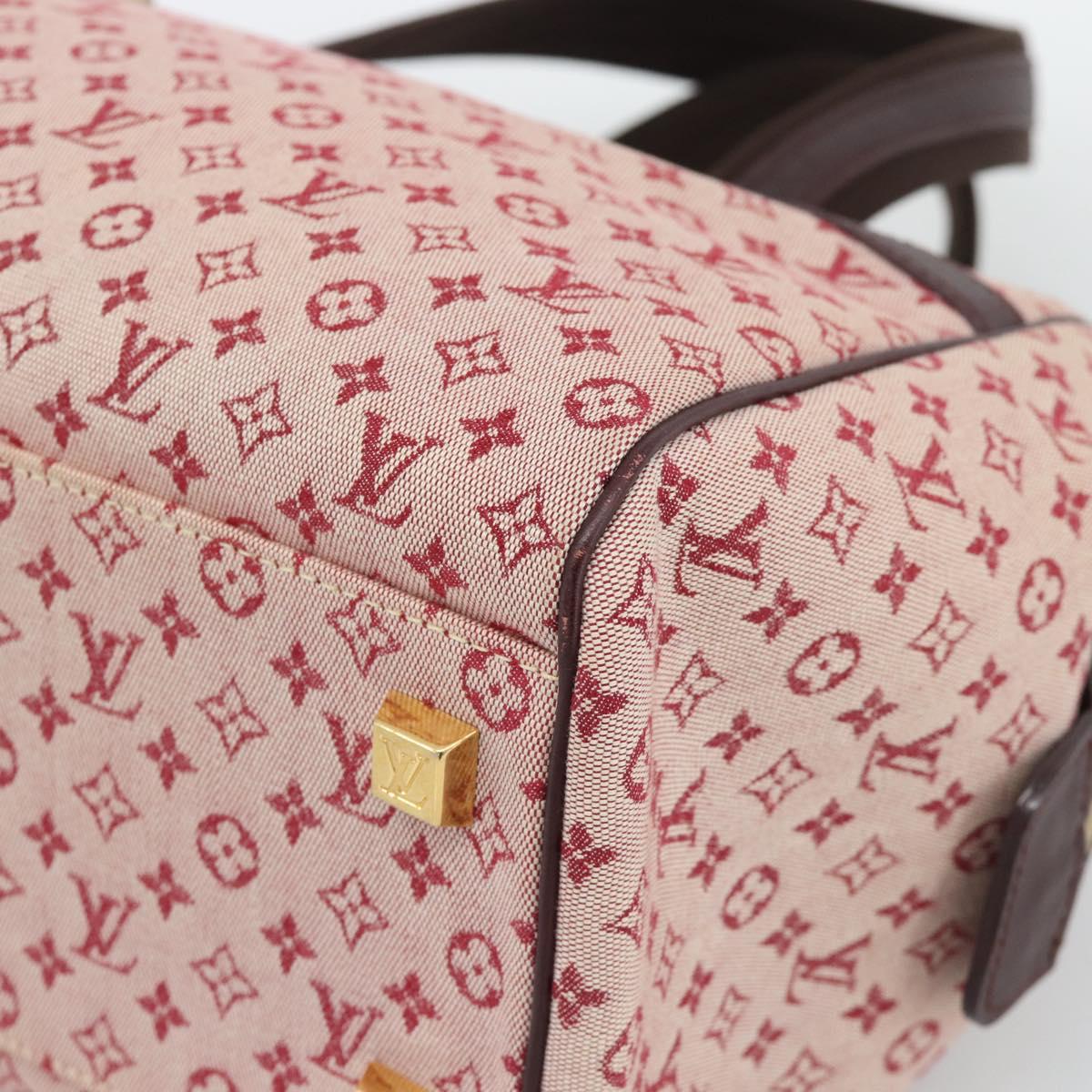 LOUIS VUITTON Monogram Mini Josephine GM Hand Bag Red M92213 LV Auth 193147A