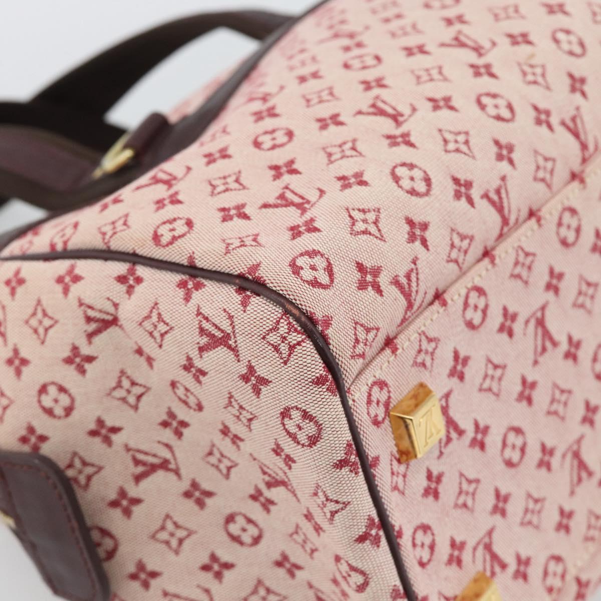 LOUIS VUITTON Monogram Mini Josephine GM Hand Bag Red M92213 LV Auth 193147A