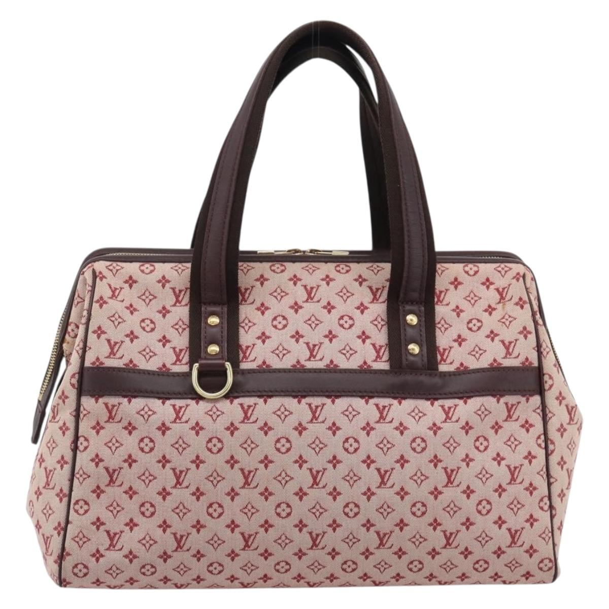 LOUIS VUITTON Monogram Mini Josephine GM Hand Bag Red M92213 LV Auth 193147A