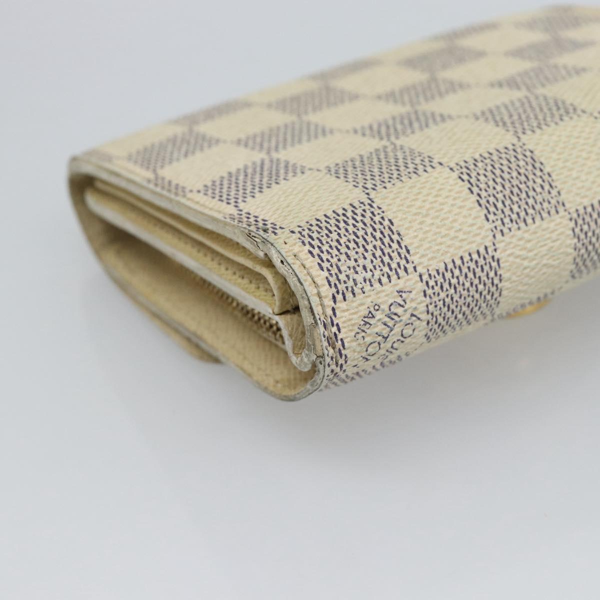 LOUIS VUITTON Damier Azur Portefeuille Joy Bifold Wallet N60030 LV Auth 193157