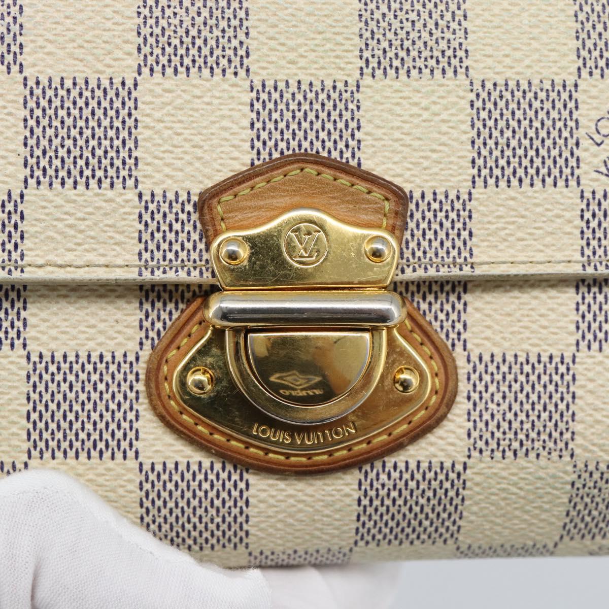 LOUIS VUITTON Damier Azur Portefeuille Joy Bifold Wallet N60030 LV Auth 193157