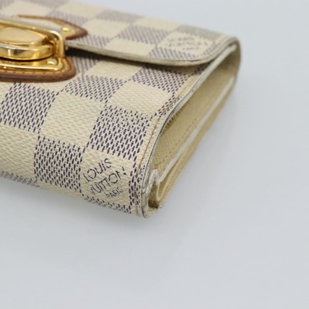 LOUIS VUITTON Damier Azur Portefeuille Joy Bifold Wallet N60030 LV Auth 193157
