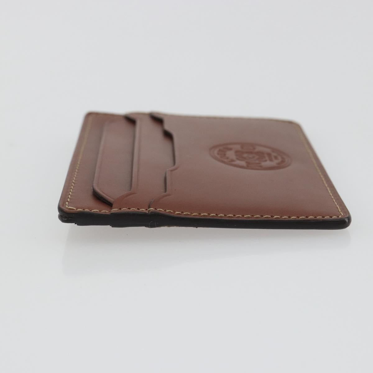 LOEWE Card Case Leather Brown Auth 193161V