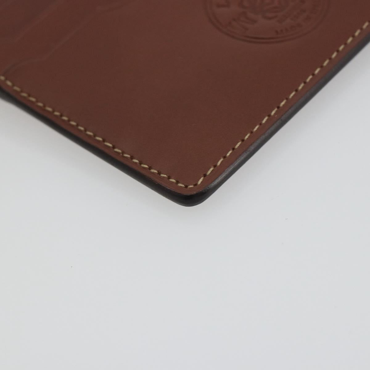 LOEWE Card Case Leather Brown Auth 193161V