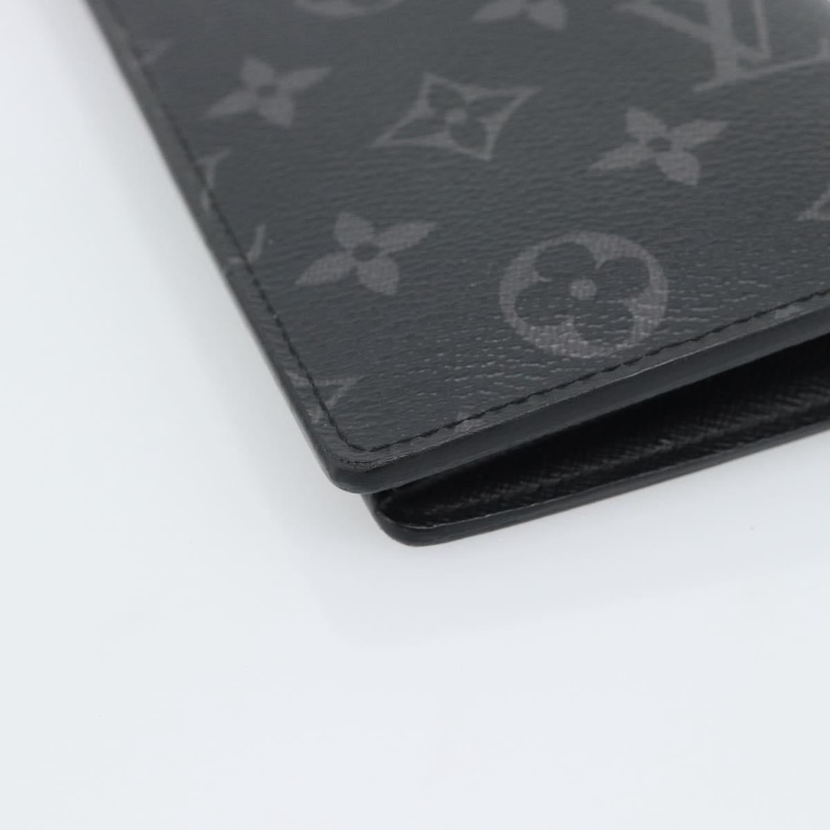 LOUIS VUITTON Monogram Eclipse Portefeuille Braza Wallet M61697 LV Auth 193162V