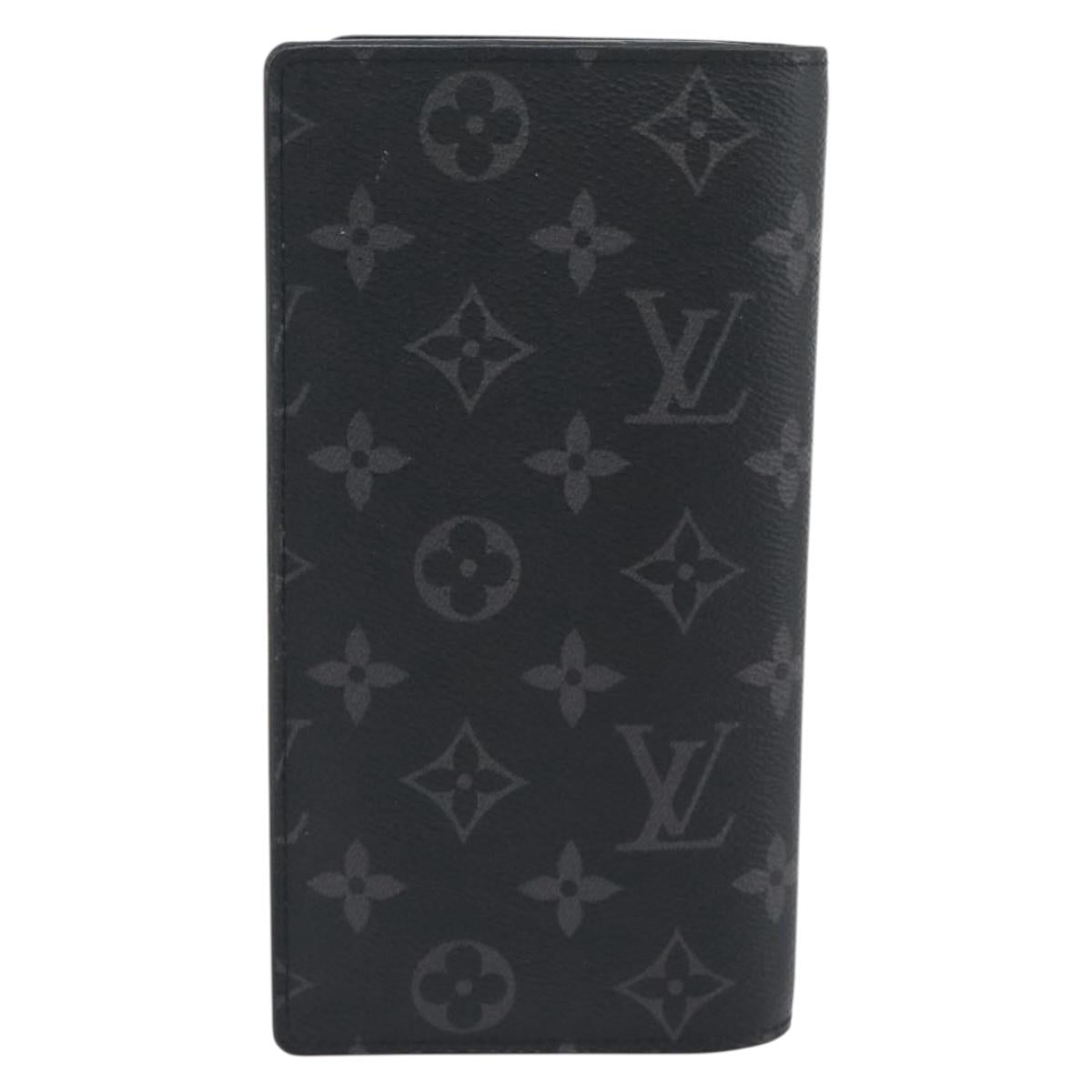 LOUIS VUITTON Monogram Eclipse Portefeuille Braza Wallet M61697 LV Auth 193162V