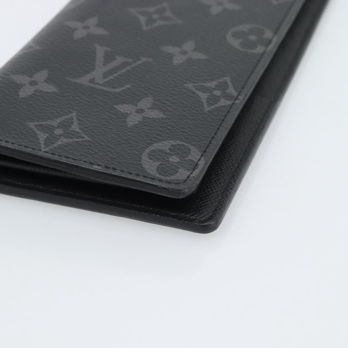 LOUIS VUITTON Monogram Eclipse Portefeuille Braza Wallet M61697 LV Auth 193162V